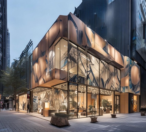 商贸区原创设计案例图，商业空间的艺术化转型与商业价值提升解析